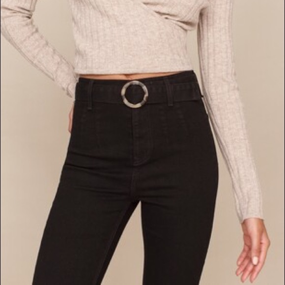 Reformation Marilyn Belted Ultra High Rise Skinny Jeans - Picture 2 of 4